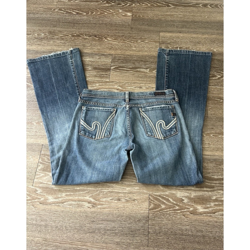Citizens Of Humanity Low Rise Ingrid Flare Distressed Denim Jeans USA Y2K